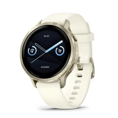 Garmin Venu 4 Premium Smartwatch GPS 41mm, AMOLED, Latarka LED, Lunar Gold/Bone
