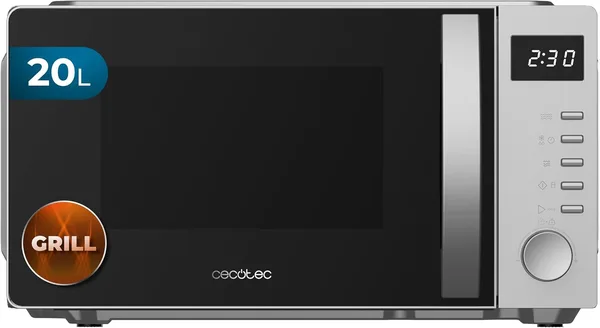 Cecotec Mikrowelle mit Grill ProClean 5105 Silver, 20 Liter & 3DWave-System
