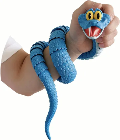 Gary - Giocattolo a serpente con stampa 3D, pieghevole, ideale per ragazzi, ragazze, appassionati di cartoni animati e fan collezionisti come compleanno (blue-77 cm)