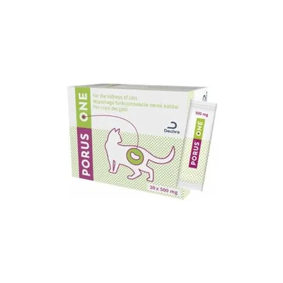 Porus ONE | 30 x 500 mg | Proteinreduziertes Ergänzungsfuttermittel für Katzen | Für Katzen mit Nierenproblemen | Zur Reduktion eines Anstiegs urämischer Toxine