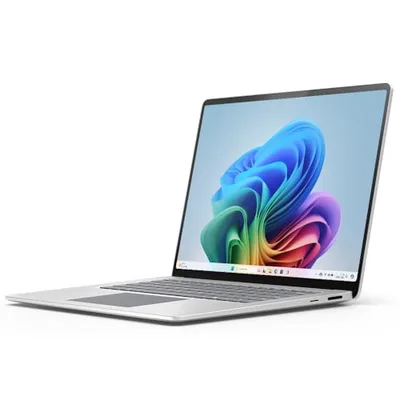 Microsoft Surface Laptop | Copilot+ PC | Ekran dotykowy 15" | Snapdragon® X Elite | 16 GB RAM | SSD 256 GB | Najnowszy model, 7. edycja | Platinum