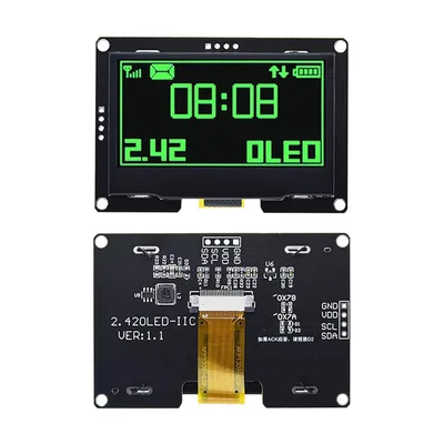 Hailege 6,15 cm SSD1309 128x64 moduł wyświetlacza OLED 6,15 cm 4-pinowy moduł wyświetlacza OLED LCD (IIC zielony)