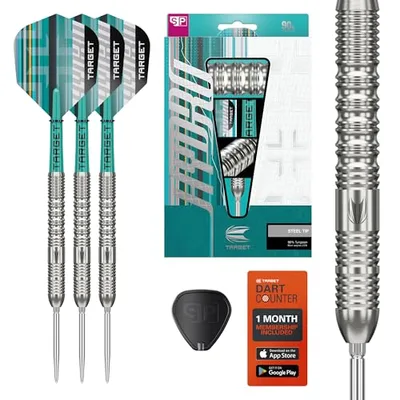 Target Darts Hydro Steel Tip Dart Set, 21G/22G/23G/24G/25G/26G (Barrel 01/02/03) | 90% Wolfram-Darts, silberne Swiss Point-Spitzen, Pro Grip Tag-Schaft & Pro Ultra No.6-Flügel, SP-Werkzeug inklusive
