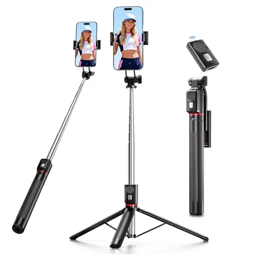 Smartfon statyw i kij Selfie, 170 cm przenośny stojak do smartfona z bezprzewodowym pilotem, kompatybilny z iPhone/Android
