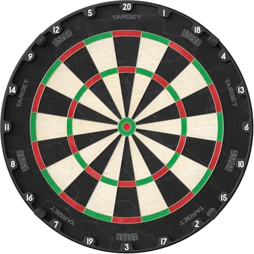 Target Darts Aspar Tarcza do Darta Steel Tip | Samoregenerujący sizal, obrotowy pierścień numerów i cienki drut | Rozmiar turniejowy | Akcesoria do darta