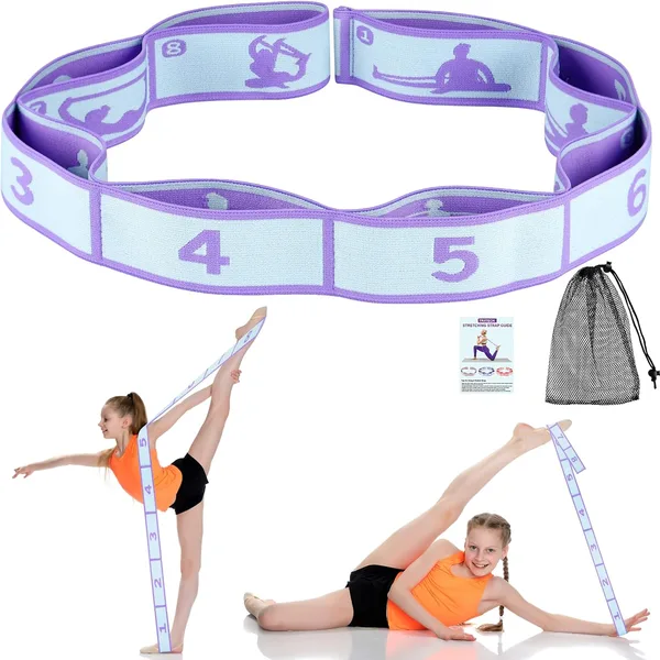 Gymnastik-Stretchband für Kinder, Stretching-Gurt mit Schlaufen, Widerstandsbänder für Trainer beim Gymnastiktraining, Yoga, Latein