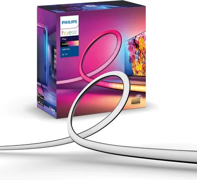 Philips Hue Play Taśma LED, 75 cali, Gradient Taśma LEDowa z 16mln Kolorów, Smart LED do Podświetlenia TV i Gamingu