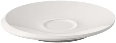 Villeroy & Boch - NewMoon spodek do mokki/espresso, pięknie ukształtowany spodek do espresso i kubków na mokkę z wysokiej jakości porcelany, nadaje się do mycia w zmywarce, biały
