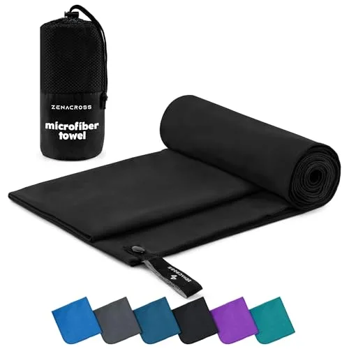 Serviette Microfibre 50x100 cm - Noir - Serviette Sport