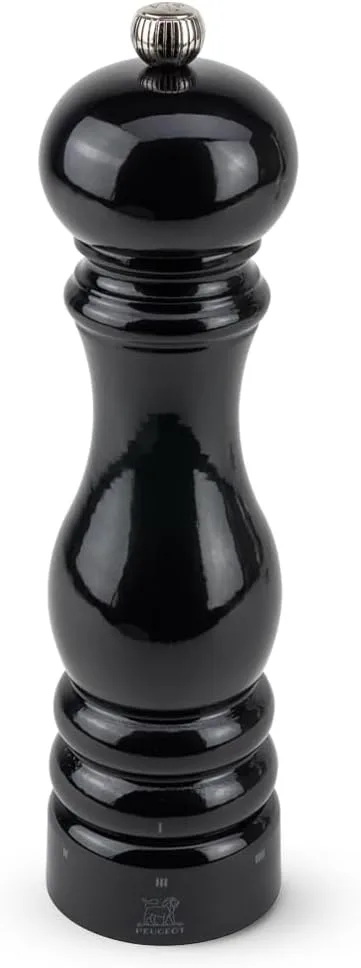 Peugeot Paris ręczny młynek do pieprzu, regulacja stopnia mielenia u'Select, wysokość: 22 cm, drewno, czarny, 23720