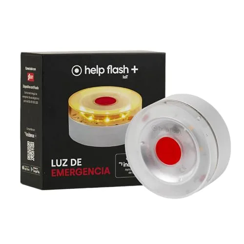Help Flash IoT +, Światło awaryjne V16 z geolokalizacją i ponad 290 kandeli mocy, wymagane od 2026 roku, połączone z DGT 3.0, sygnał V-16 do samochodów, pakiet danych