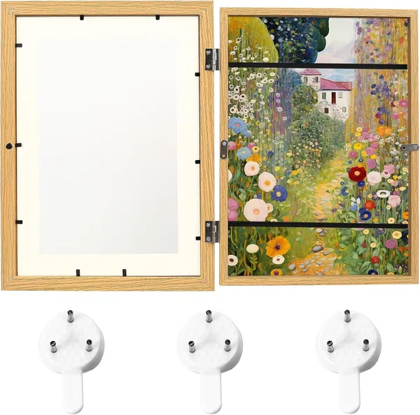 Cadre Dessin Enfant A4 - Grand Cadre Interchangeable Ouverture Frontale, Contient 50-150 Feuilles, Idéal pour Exposer et Ranger les Dessins et Créations