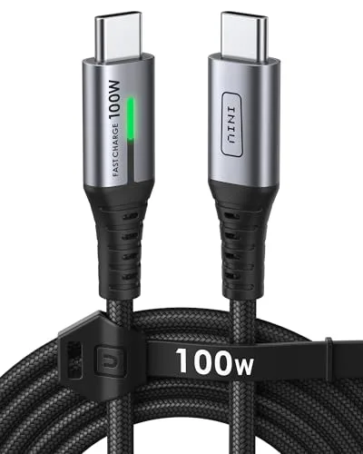 INIU Cavo USB C a USB C 100W, 2m Cavo USB Type-C PD 5A Ricarica Rapida