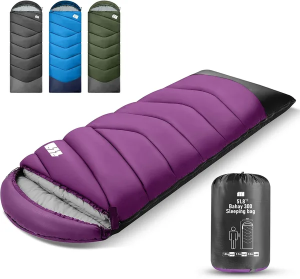 Schlafsack für Erwachsene bei Kälte, Tragbar, Wasserdicht, Leichtgewichtiger Schlafsack für Große Personen (Mädchen & Jungen) mit Kompressionssack für Warmes Camping, Wandern, Outdoor & Indoor