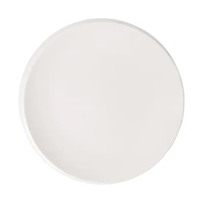 Villeroy und Boch - NewMoon talerz śniadaniowy, nowoczesny talerz na śniadanie, brunch, ciasto lub deser, z porcelany premium, nadaje się do mycia w zmywarce, biały, 24 cm