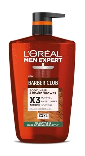 L'Oréal Paris Men Expert Barber Club 5in1 Duschgel, Körperreinigung, Haare und Kinn, 1L