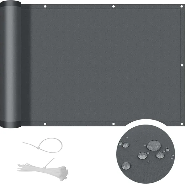 COOL AREA Frangivisto Balcone Impermeabile 100x600 cm,Antracite