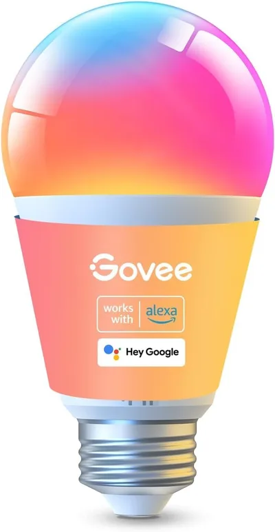 Govee Inteligentna żarówka E27, 1000 lm lampa RGBWW z aplikacją z możliwością ściemniania, Wi-Fi i Bluetooth inteligentne żarówki 9 W, 54 sceny, 16 milionów kolorów DIY, kompatybilna ze SmartThings