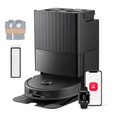 roborock QV 35A Set Aspirateur Robot Laveur, 8000Pa, Anti-enchevêtrement