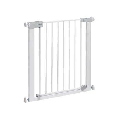Safety 1st Auto Close Gate, Bramka Schodowa Instalowana na Wcisk, 73–80 cm (maks. 136 cm), Otwieranie Jedną Rękę, Instalacja bez Wkrętów (bez wiercenia), Podwójna Blokada, Biały