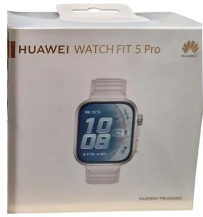 HUAWEI Watch FIT 5 Pro Smartwatch, Preciso GPS, ECG, 3000 Nits, Blanco