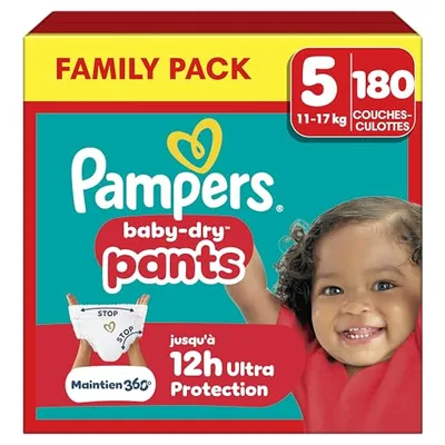 Pampers Baby-Dry Pants Größe 5, 180 Windeln, 11kg-17kg