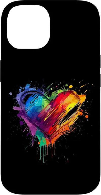 Hülle für iPhone 14 LGBTQ Herz Regenbogen Kunst Gleichberechtigung Liebe Love