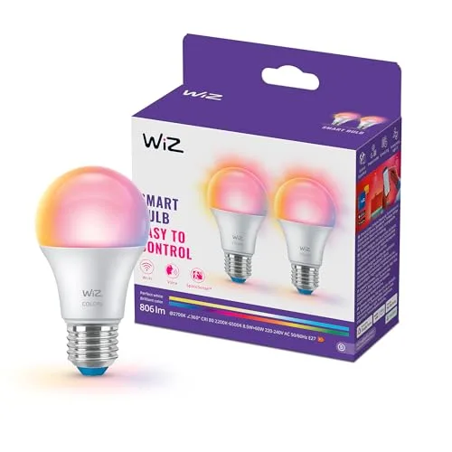 WiZ Smart LED A60-Lampe, E27, 2er Pack