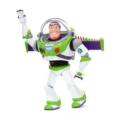 Disney Store Officiële Buzz Lightyear Interactieve Pratende Actiefiguur, Pixar's Toy Story, 36 cm/14”, Space Ranger Speelgoed met 15+ Engelse Zinnen, Interacteert met Andere Personages, Leeftijd 3+