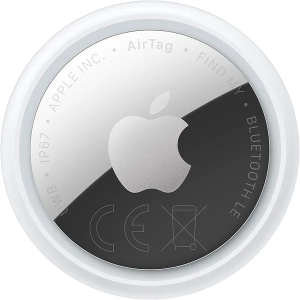 Apple AirTag (seconda generazione): utile per localizzare portachiavi, portafogli e molto altro; funziona emettendo un suono; si configura con un semplice tap da iPhone o iPad