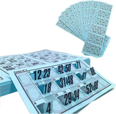 960 Wiederverwendbare, vorgestanzte Bingo- und Lotokarten – 90 Bingokugeln, nummerierte Serie, traditionelles Bingo- & Lotospiel für Gruppen, sofort einsatzbereit (Blau)