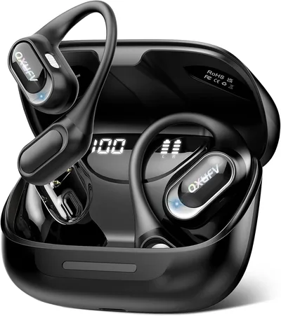 AI Écouteur Traducteur Instantané 164 Langues, Écouteur Open-Ear Smart Ambiant, 9 Modes de Traduction, IPX7 Étanche, 60H Autonomie, 4 en 1 Écouteur Traducteur, Musique/Appels/Traduction/Sport