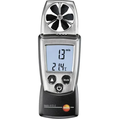 Testo 0560 4102 410-2 anekometr z wirnikiem skrzydłowym ze zintegrowanym pomiarem wilgotności i termometrem NTC powietrza, łącznie z osłoną ochronną, protokół kalibracji i bateriami