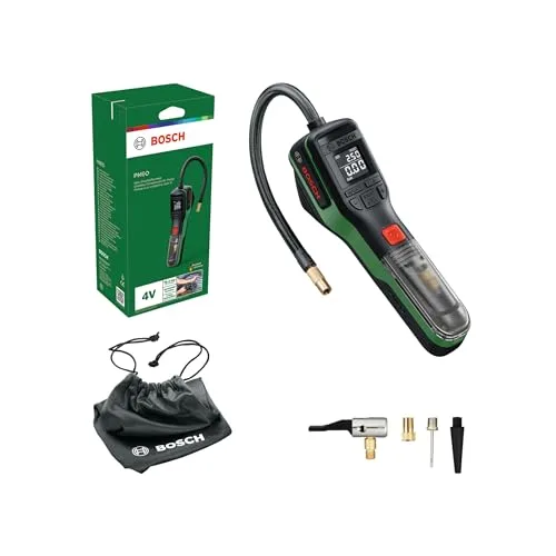Bosch PNEO Akumulatorowa pompka pneumatyczna (z zestawem adapterów ciśnieniowych, akumulatorem 4V i torbą materiałową)