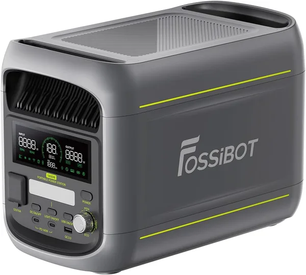Fossibot Polska F1800 Przenośna Elektrownia 1024Wh LiFePO4 -Stacja Zasilania VAT 23%, 1800W Power station 7 portów，5-letnia gwarancja