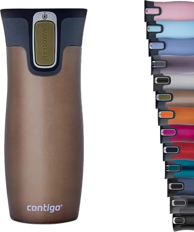 Contigo West Loop Autoseal Thermal Mug, kubek termiczny ze stali nierdzewnej, izolowany kubek do kawy, nie zawiera BPA, odporny na wycieki, z pokrywką Easy-Clean, utrzymuje do 5 godzin, 470 ml