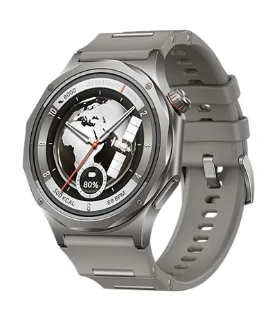 OPPO Zegarek X3 Smartwatch z Wear OS, ekranem AMOLED 1,5", baterią do 16 dni, EKG i zdrowiem w 60s, podwójny GPS, IP69/5ATM, tytan, szkło szafirowe, mglisty tytan