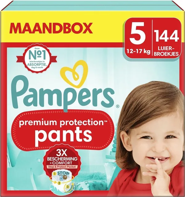 Pampers Premium Protection Pants Gr.5 Junior 11-17kg Monatsbox - 144 Stück