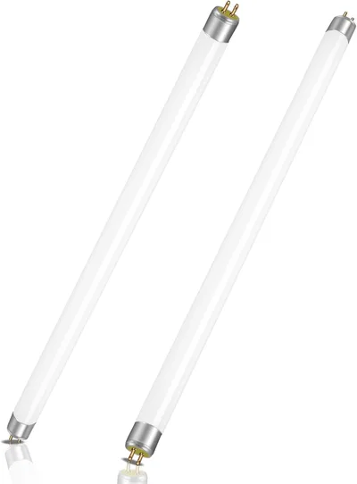 2 sztuki świetlówek 8 W, 300 mm, T5 zimna biel 4000 K, 560 lm, podstawa G5, niskie zużycie energii, energooszczędne oświetlenie awaryjne, odpowiednie do kuchni, łazienki, szafy, garażu