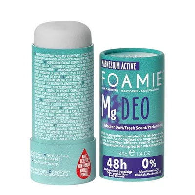 Foamie Déodorant Solide Rain In The Woods – Stick déo frais efficacité 48h – Sans aluminium ni alcool – Vegan & sans plastique – Testé dermatologiquement, 40g