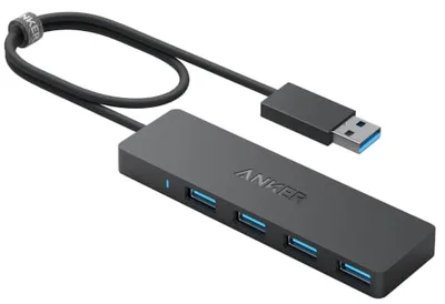 Anker 4-portowy hub USB 3.0, płaski hub USB z kablem przedłużającym 60 cm