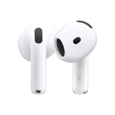 Apple AirPods 4 Bezprzewodowe słuchawki douszne, słuchawki Bluetooth, z aktywną redukcją hałasu, Dźwięk adaptacyjny, Tryb kontaktu, Spersonalizowany dźwięk przestrzenny
