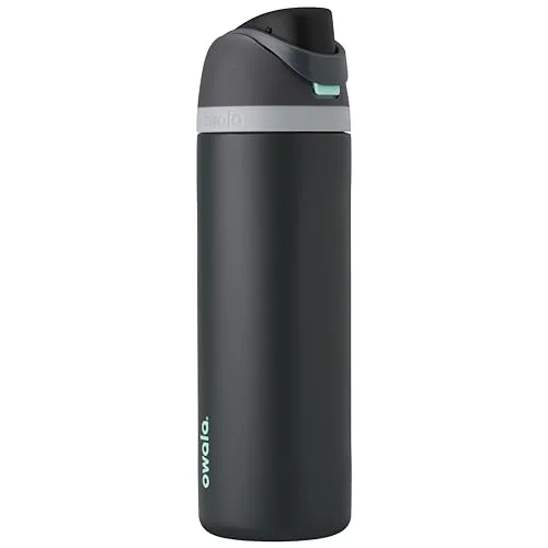 Owala FreeSip - Stainless Steel - 24-oz. - Grey/Teal (Foggy Tide) (Amazon)
