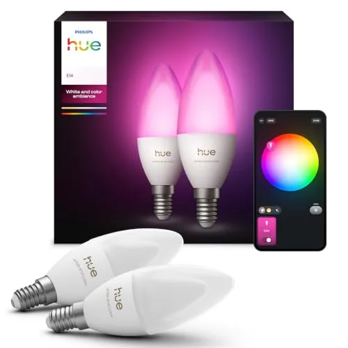 Philips Hue White and color ambiance podwójne opakowanie E14 2x470lm