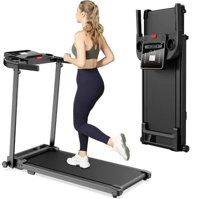 Cinta de Correr Plegable Andar - Caminadora Electrica para Casa con Pantalla LCD Treadmill for Home 3 en 1 Walking Pad Compact Portable Under Desk Running para el hogar y la Oficina 100KG