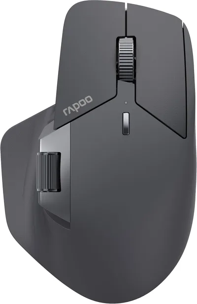Rapoo MT760L mysz bezprzewodowa 4000 DPI, przyjazny dla środowiska, akumulator do ponownego ładowania, ergonomiczny, PC i Mac, szaro-czarna