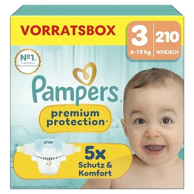Pampers Premium Protection rozmiar 3, 210 pieluszek, 6-10 kg
