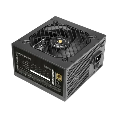 Mars Gaming MPB750PSID Alimentation PC ATX 750W 10 Ans Garantie 80Plus Gold 90%, Ventilateur SI Extreme Silence, AI2-RPM, DC-DC, SMD, Condensateurs Japonais Toshin Kyogo 105°C, ATX 3.1, PCIe 5.1, Noir
