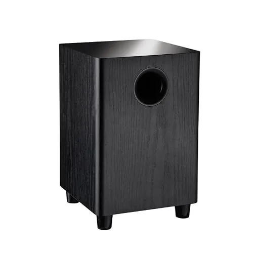 PUSOKEI Aktiver 6,5-Zoll-Subwoofer, 100 W Aktiver Passiver Heimkino-Subwoofer-Lautsprecher, Plug-and-Play für Heimkinosysteme und Verstärker