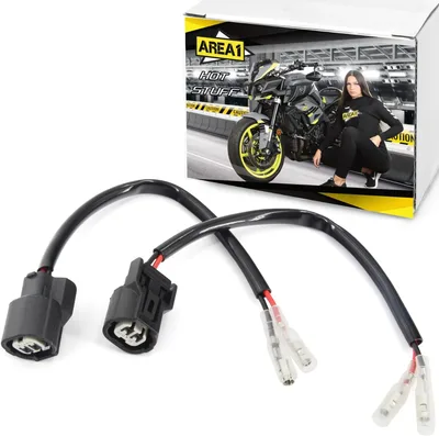 Area1 Adaptador de cable para intermitente LED para motocicleta (2 unidades) (compatible con – Tipo 2)